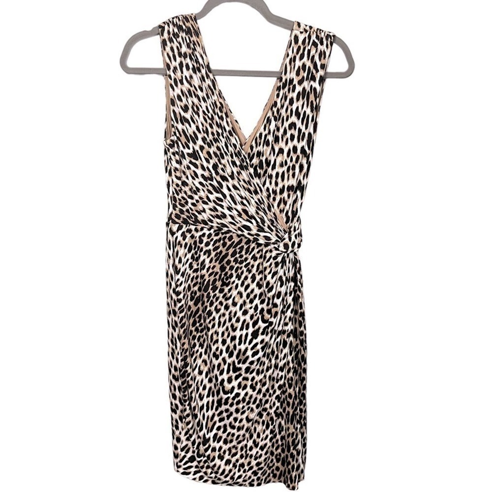 & Jay Leopard‎ Print Dress, Size M, Midi Dress, Fitted,